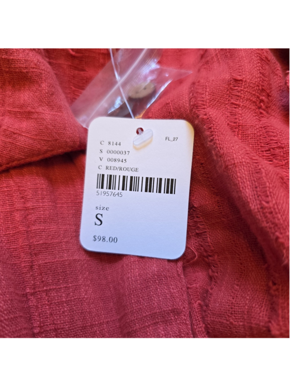 Free People Totally Crushin’ Jumpsuit Endless Summer One Piece Red/ Rouge Sz S - Picture 5 of 15